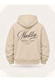 Unisex Women's and Men's Owners Club Design Text Printed Oversize 3 Thread Hooded Sweatshirt - 5