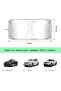 Car Windshield Sun Shade with Storage Pouch, Foldable Automotive Window Sunshade Reflective Screen V - 2
