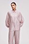 Women's Patterned Long-Sleeve Blouse - 4