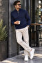 Men's Knitwear Sweater Half Zipper Turtleneck Knitted Patterned Long Sleeve Winter Sweater - 2