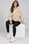 Unisex Women's and Men's Owners Club Design Text Printed Oversize 3 Thread Hooded Sweatshirt - 4
