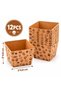 قوالب حلويات مربعة من ورق الكرافت بنمط المخبوزات - 12 قطعة