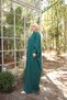 Shoulder Pearl Bat Tricot Dress