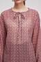 Women's Patterned Long-Sleeve Blouse - 4