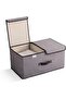 Cloth Foldable Storage Box with Lid, Durable, Linen Fabric, Foldable & Stackable Storage Bins for Cl