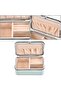 Jewelry Organizer Box with Zipper Multi-Function Jewelry Organizer Display Case Portable Grids Stora - 5