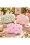 3-in-1 Makeup Bag Set - Pink Gingham Ribbon, Crispy Cherry, and White Daisy Pattern (New Products) - 2