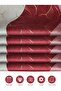 Elegant Luxury Dinings Table Set - 5 Cushion Covers, 6 Table Mats, 1 Table Runner – 12 Pcs - Red - 8