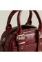 Mini Burgundy Shiny Patent Leather Women's Handbag and Crisscross Straps Bag CANEDR08 - 5