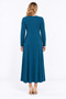 Women's Plus Size, Petrol, Ribbed Stitching Detail, Cotton Fabric Home Dress 65N39632 - 8