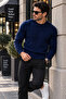 Men's Knitwear Sweater Crew Neck Slim Knit Patterned Long Sleeve Winter Sweater - 3
