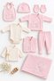 Baby Girl Squirrel Embossed Newborn Hospital Discharge 10-Piece Bodysuit Set Boxed Yhç0108 - 5