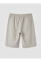 Esvab • Modern & Distinctive Standart Fit Linen Look Men's Shorts - 8