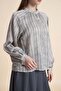 Striped Shirt with Button Front - 5