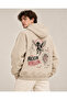 Unisex Women's and Men's Rebellion Design Text Printed Oversize 3 Thread Hooded Sweatshirt - 3