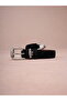 100% Genuine Suede Leather Thin Tin-Coated Buckle Belt 3 cm