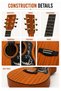 Mahogany Heritage 41 Inch Acoustic Guitar, Full Size 6-String Cutaway Guitar - 7