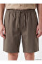 Xside Brown Relax Fit Gabardine Men's Shorts - 3