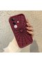 Vivo Y29 4g Compatible Heart Spider Web Case, Burgundy Ground Air Line Motif - 2