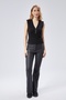 Women's V-Neck Button Detailed Sleeveless Sweater - 4