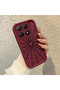 Mi 15t 5g Compatible Heart Spider Web Case, Burgundy Ground Cool Line Motif - 2
