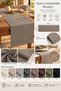 Beige Runner Bohemian Tablecloth 100% Linen Decorative Wedding Party Promise Engagement Decoration Hotel - 5