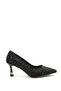 Vela Viven Women's Pointed Toe Heeled Shoes 0012227 Black Velvet - 7