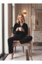 Soft Textured Velvet Fabric Front Buttoned Plus Size Women's Pajama Set 2600 - 4
