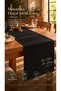 Black Runner Bohemian Tablecloth 100% Linen Decorative Wedding Party Promise Engagement Decoration Hotel