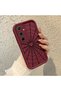 Samsung Galaxy A35 Compatible Heart Spider Web Case, Burgundy Background Cool Line Motif - 2