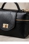 Mini Soft Leather Look Gold Lock Detailed Crossbody Women's Bag - 8