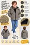 Boy's Hooded Inflatable Coat with Zipper Pocket Detail, Casual Winter Water-Repellent Children's Coat Ak4280 - 2