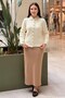Knitwear Cardigan with Pearl Embellished Collar and Pearl Buttons - 3