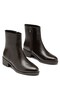Women's Bitter Brown Zippered Short Heeled Daily Ankle Boots
