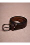 100% Genuine Leather Antique Nickel Buckle Thin Belt 3 cm - 5