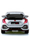 1:18 Scale Honda Civic Type R 2020 Metal Licensed Model Car White - 6