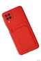 Ilkestor Newface Galaxy A12 Case Kelvin Silicone with Business Card Holder (140231) - Red - 3
