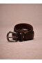 100% Genuine Leather Antique Nickel Buckle Thin Belt 3 cm - 6