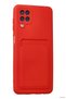 Ilkestor Newface Galaxy A12 Case Kelvin Silicone with Business Card Holder (140231) - Red - 2
