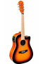 Acoustic Electric Guitar, 6-String Cutaway Semi Acoustic Guitar with Onboard Controls