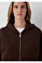 Hooded Brown Basic Sweatshirt 1S10570-70236 - 6