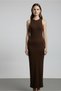 Women's High-Necked Dress with Shawl, Bat Model Long Knitwear Dress - 7