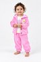 Baby Girl Set Daisy Detailed Hooded 3-Piece Jacket Bottom Top Set Girls' Set - 6