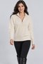 Women's Zippered Collar Sweater - 2