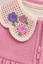 Baby Girl Set Floral Detailed Ruffled 3-Piece Jacket Bottom Top Set Children's Set 6 9 12 1 8 24 Months - 4