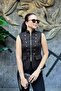 Hakim Collar Gold Button Detailed Zippered Vest Sun500 - 3