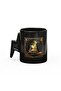 ⚡   Harry Potter Sorting Hat "Sorting Hat" Gold Gilded Printed Black Mug with Lightning Handle ⚡