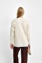 Cream Crew Neck Angora Soft Knit Sweater - 5