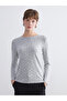 Black Crew Neck Polka Dot Women's Bodysuit