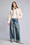 Warm Balloon Fit Zippered Cashmere Beige Women's Jacket H1521Ax/Bg644 - 2